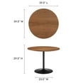 thumbnail image 6 of Modway Amuse 40" Metal & MDF Dining Table in Black and Walnut, 6 of 7