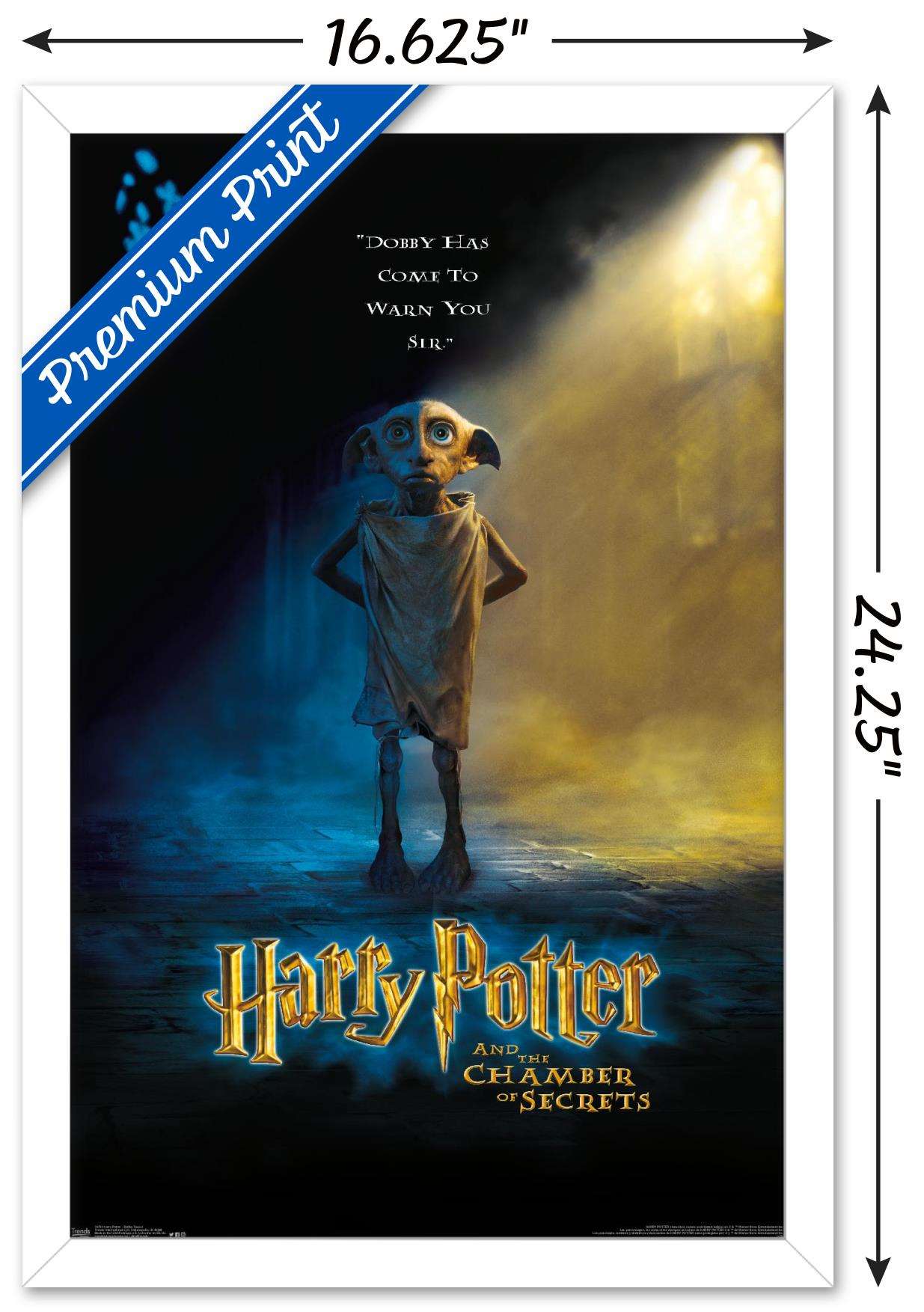 Harry Potter and the Chamber of Secrets - Dobby One Sheet Wall Poster, 14.725" x 22.375", Framed