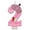 B, variant on Number Birthday Candle for Cake Topper Decoration Pink Crown Theme Birthday Milestone Party Celebration Decoration Number 0
