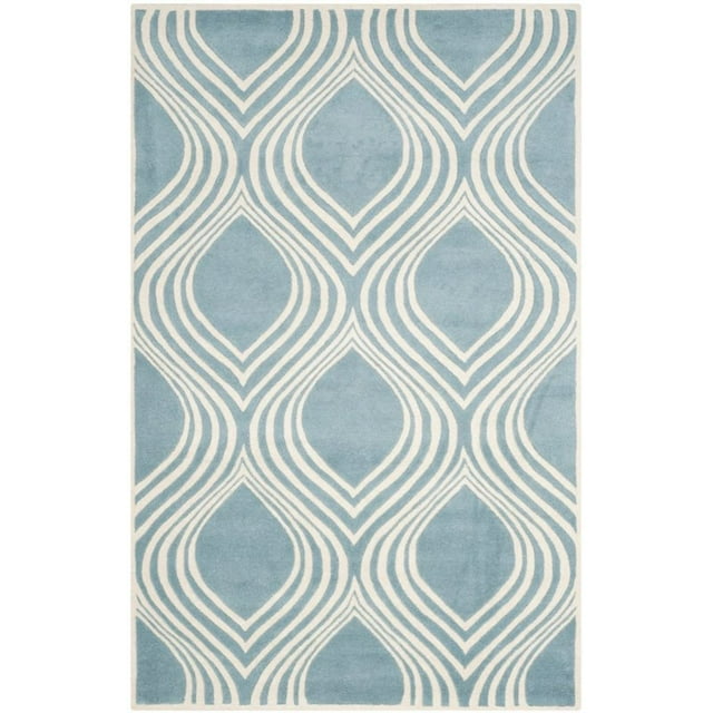 Safavieh Chatham 8' X 10' Hand Tufted Wool Rug in Blue and Ivory