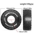thumbnail image 4 of 4Pcs 120mm 1.9Inch Rubber Tire Set for 1/10 RC Crawler Car TRX4 , D90 Axial SCX10 II III, 4 of 5