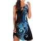 thumbnail image 1 of Ichuanyi Womens Swimsuits Clearance Women's Fashion Sexy Vintage O-Neck Sleeveless Hollow OUt Printed Print Mini Dresses Ichuanyi Ichuanyi, 1 of 4