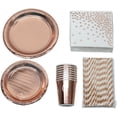 thumbnail image 5 of Koyal Wholesale Rose Gold Foil Polka Dot Lunch Napkins 6.5-Inch, 50-Pack, Shiny Metallic Party Supplies, 5 of 6