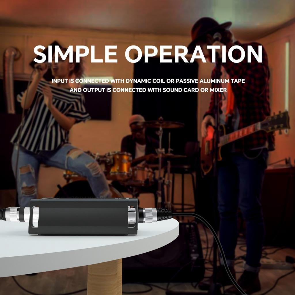 25dB Mic Preamplifier Microphone Preamp For Dynamic/Ribbon Mic Audtory Booster