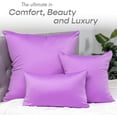 thumbnail image 5 of 18" x 18" Throw Pillowcases (Cover Only) - 85/15 Nylon, Spandex - Luxurious, Silky, Stretchy & Soft - 1 Pcs Solid Color - A Perfect Choice for Couch Chairs Sofa Bed Adult or Kids Bedroom, Purple, 5 of 7