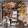 thumbnail image 2 of 127pcs Granja Fiesta De Cumpleaños Globo De Vaca Arco Guirnalda Kit Marrón Caqui Globos Vaquero Vaquera, 2 of 4