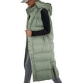 thumbnail image 2 of Douhoow Women Long Down Jackets Sleeveless Zipper Closure Hooded Waistcoat Puffer Vest Coat Winter Warm Outwear, 2 of 5