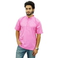 thumbnail image 1 of Atasi Men's Mandarin Collar Cotton Short Kurta Casual Ethnic Shirt-Small, 1 of 7