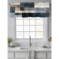 thumbnail image 4 of Abstract Geometric Curtain Valances for Windows, Blue Beige Gradient Oil Painting Art Kitchen Valance Window Treatment, Light Filtering Block Curtains for Bathroom/Bedroom/Living Room 60'' x 18'', 4 of 9