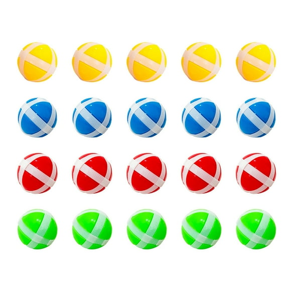 MasteelfCA 20Pcs Sticky Balls for Fabric Board, Hook and Loop Balls, Safe Sticky Balls Game Accessories for Adults and Teens Indoor Outdoor Party Games for Kids