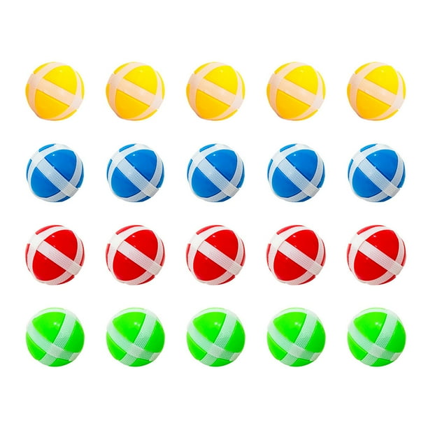 BRIGHTFUFU 20 piezas de pelota pegajosa juego de bolas pegajosas de plástico Toys Darts Accesorios de juego para niños