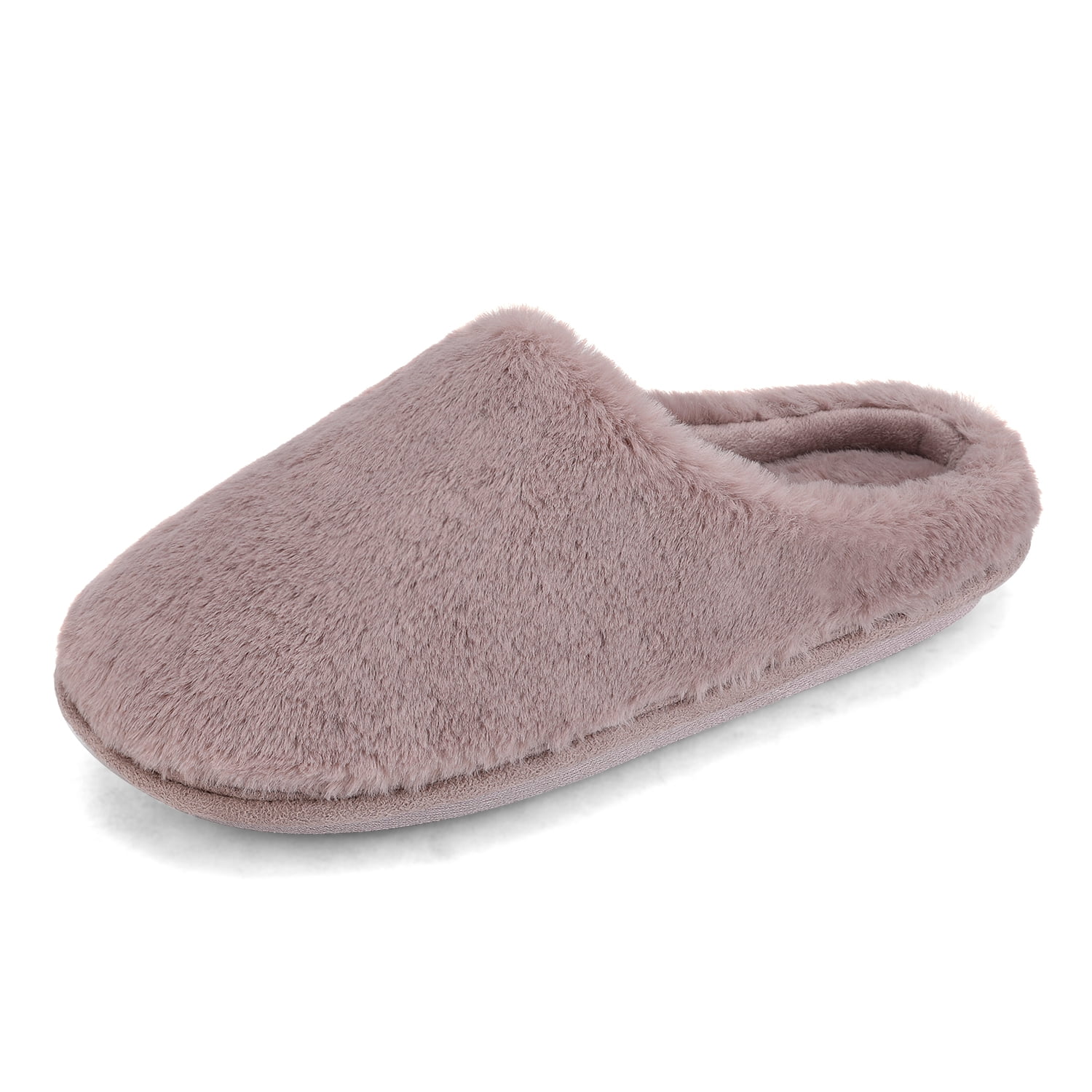 DREAM PAIRS Women's House Memory Foam Slippers Fuzzy Fluffy Slip On Indoor Bedroom Furry Cute Slip On Home Faux Fur Soft Shoes 