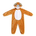 thumbnail image 4 of Ruyang Kids Plush Hooded Jumpsuit Cute Animal Long Sleeve Onesie with Animal Horn Toddler Boys Girls Fall Warm Loungewear, 4 of 4