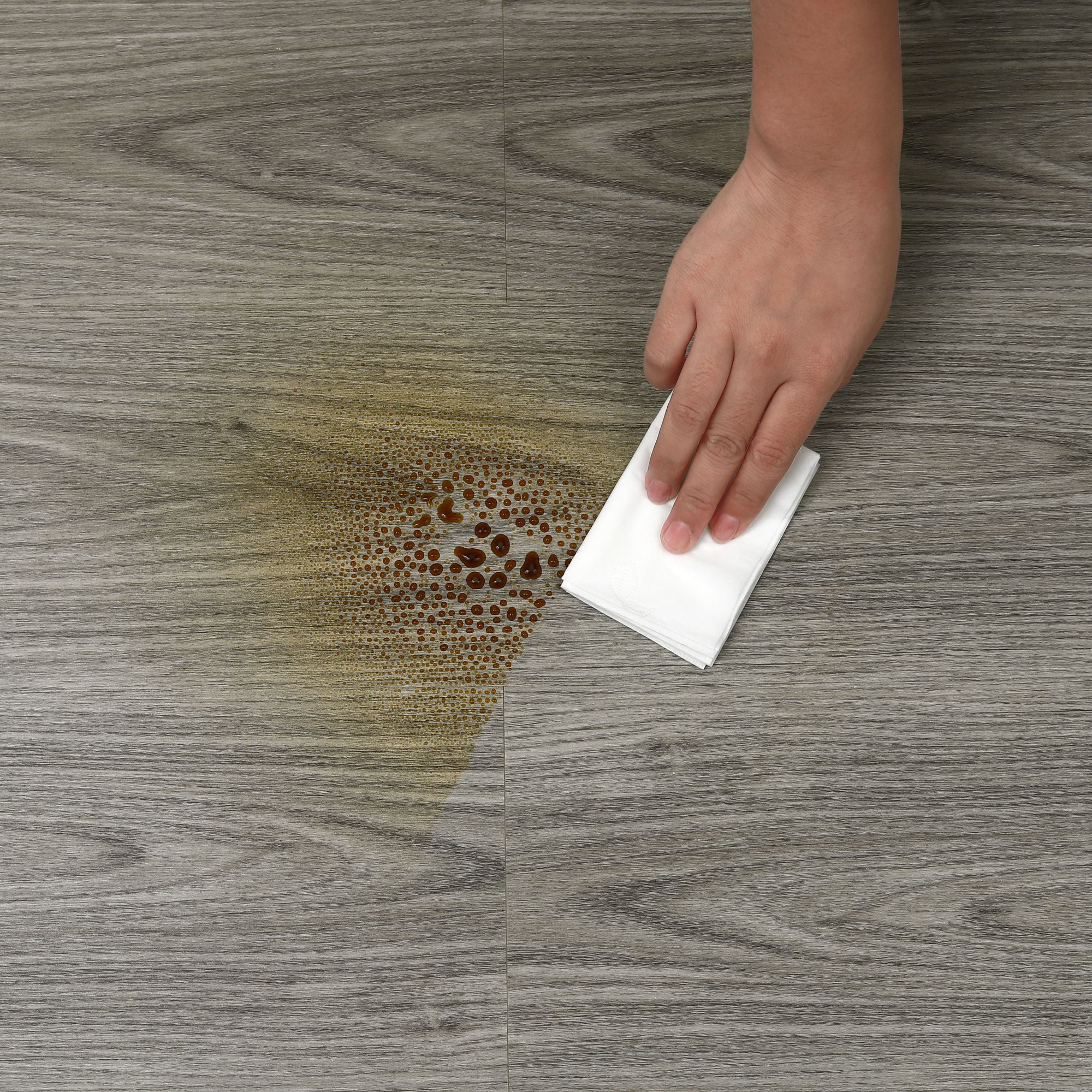 Lxcreat 20Pcs Peel and Stick Floor Tile 35-in x 6-in Gray Wood Grain Self Adhesive and Waterproof for Bathroom, Kitchen, Living Room, Bedroom