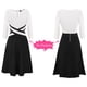 thumbnail image 5 of Vestido VFSHOW Colorblock Work Business Office para mujer, 5 of 7