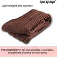 thumbnail image 5 of Lian LifeStyle Women's 1 Pair Adorable Knee High Natural Cotton Socks Size, and Ultra-Soft JMYP1025 6-9Coffee, 5 of 8