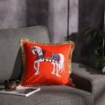 18x18'' inches Palace Horse Throw Pillow Cushion Cover French Royal
