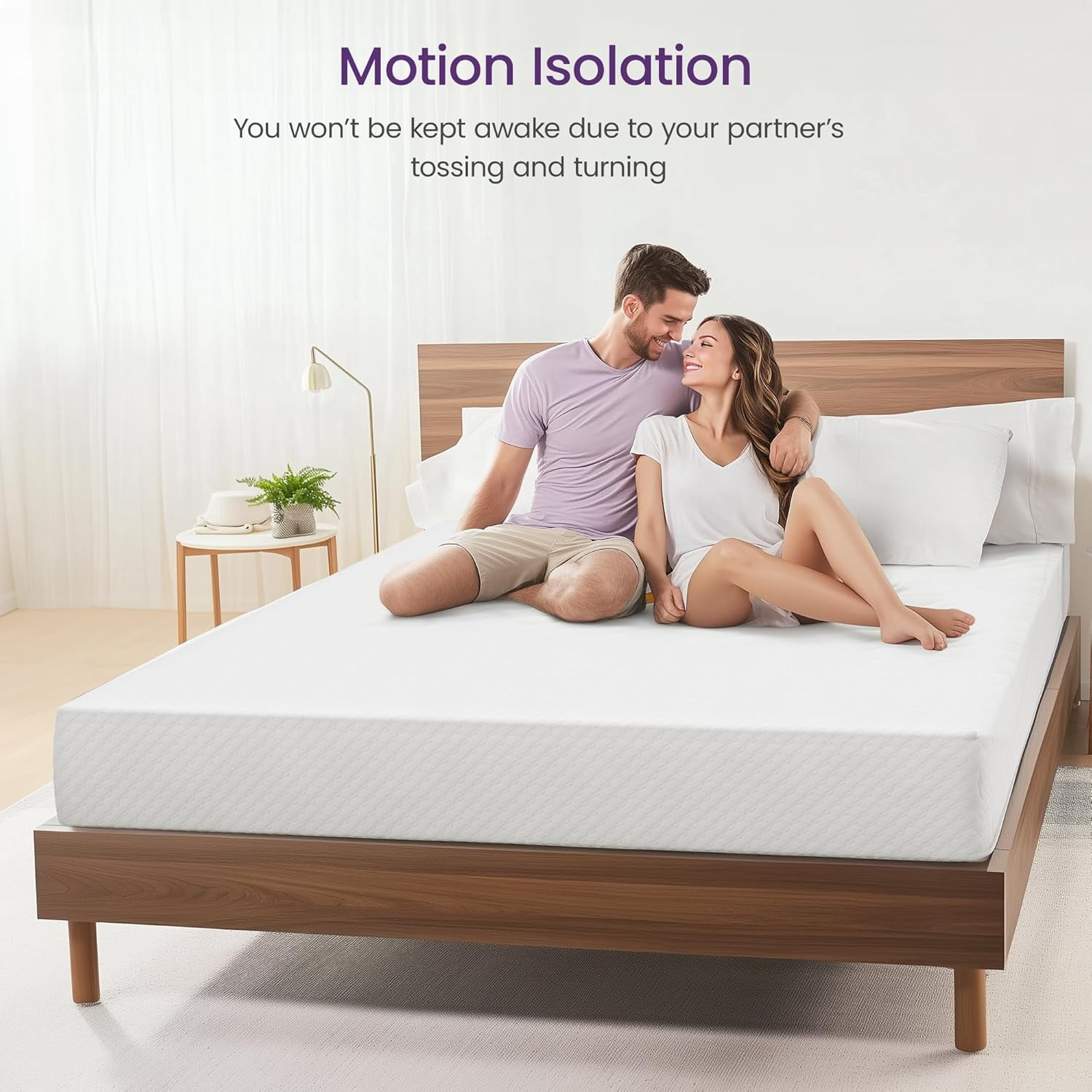 GAESTE 8 Queen Memory Foam Mattress, Cooling Gel, Medium Firm Support, Pressure Relief, Breathable Cover, Mattress in a Box, Adult and Child