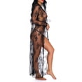 thumbnail image 6 of Turilly Womens Jackets Ladies Women Lace One-Piece Underwear Cardigan Long Nightgown See-Through Pajamas, 6 of 7