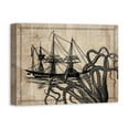 thumbnail image 2 of Creative Products Vintage Boat Octopus Fight 18x24 Canvas Wall Art, 2 of 4