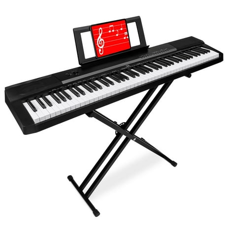 Best Choice Products 88-Key Digital Piano Set with Weighted Keys, Sustain Pedal, and Stand