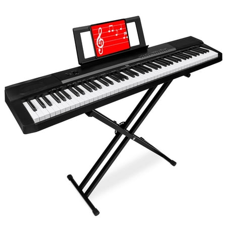 Best Choice Products 88-Key Digital Piano Set with Weighted Keys, Sustain Pedal, and (Best Piano For Android)