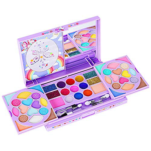 Tomons Kids Washable Makeup Kit, Fold Out Makeup Palette with Mirror, Make  Up Toy Gifts for Girls - Safety Tested- Non Toxic 