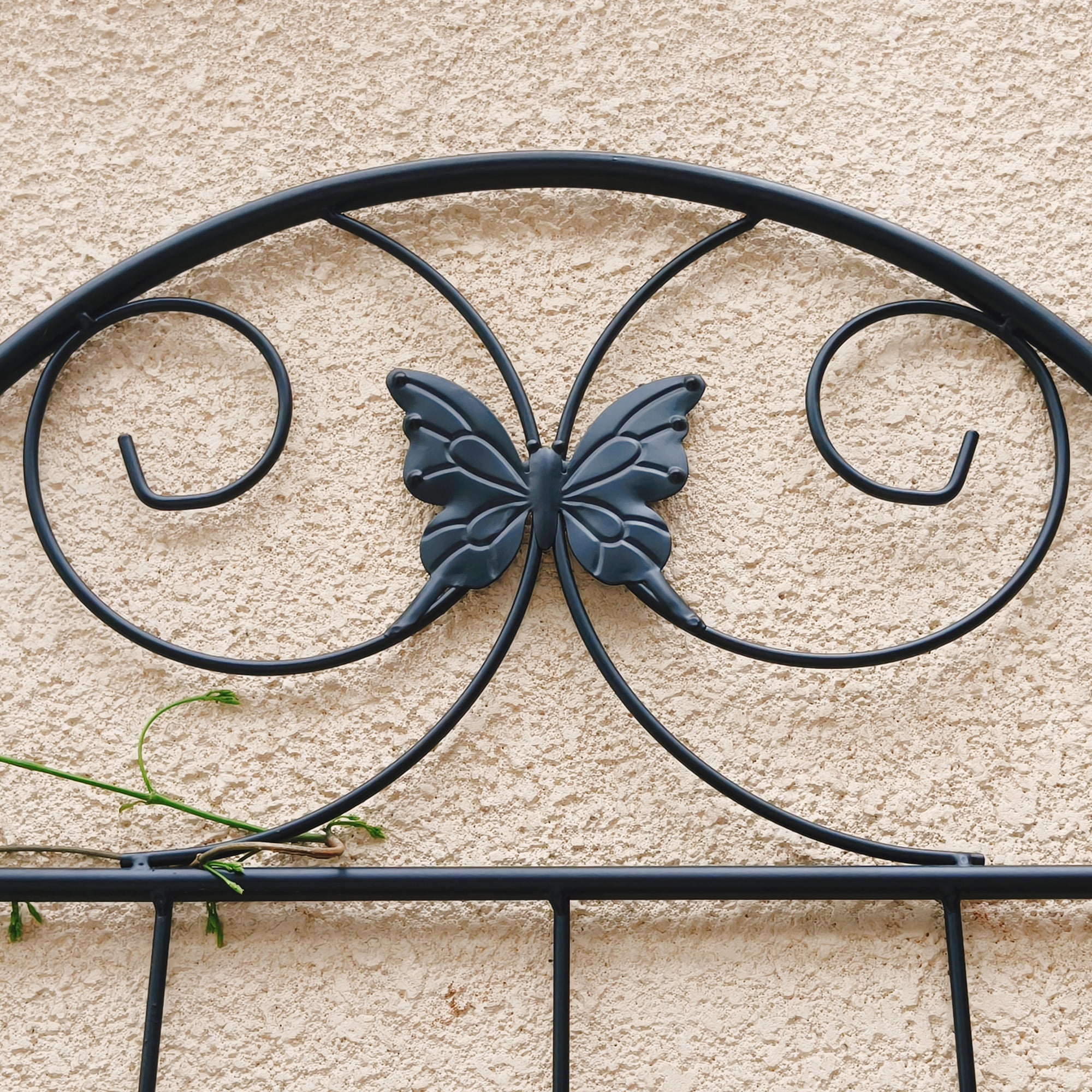 2 Pack Metal Garden Trellis Rustproof Trellis for Climbing Plants Outdoor Flower Support Black 86.7" x 19.7"