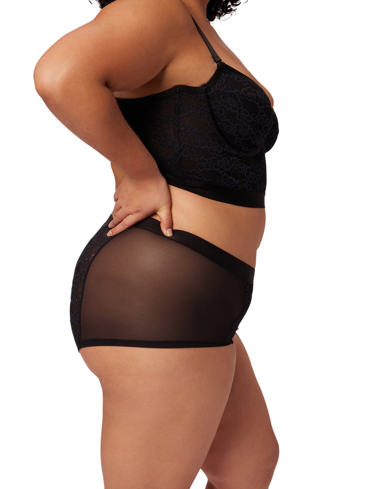 Parade Lace Mesh Boyshort Underwear, 2-Pack, Sizes XS to 3XL