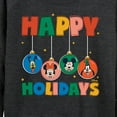 thumbnail image 3 of Disney - Happy Holidays Ornament  - Women's Lightweight French Terry Long Sleeve Shirt, 3 of 5