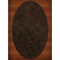 Dalyn Dover Area Rug DV17 Dv17 Fudge Floral Leaves 6' x 9' Oval