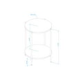 thumbnail image 7 of ABAHome  Pera Round End Table Two-Tier Coffee Table 17 1/2 " by 25 " height for Living Room, Bedroom, Office, Steel Frame, Rustic Brown and Anthracite, 7 of 7