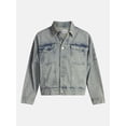 thumbnail image 6 of No Boundaries Oversized Denim Cotton Jacket, Women’s XXS-4X, 6 of 6