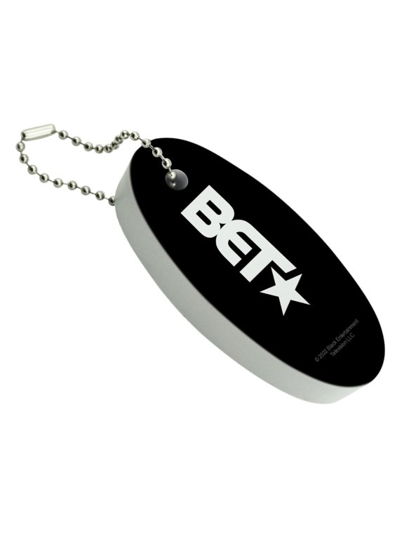 BET Logo Floating Keychain Oval Foam Fishing Boat Buoy Key Float
