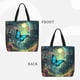 thumbnail image 2 of Fotbe Enchanted Forest Butterfly A Bolsa Tote con Estampado para Mujer, Bolsos con Cremallera, Bolsa de Hombro Casual de Gran Capacidad con Bolsillos Internos, 2 of 7