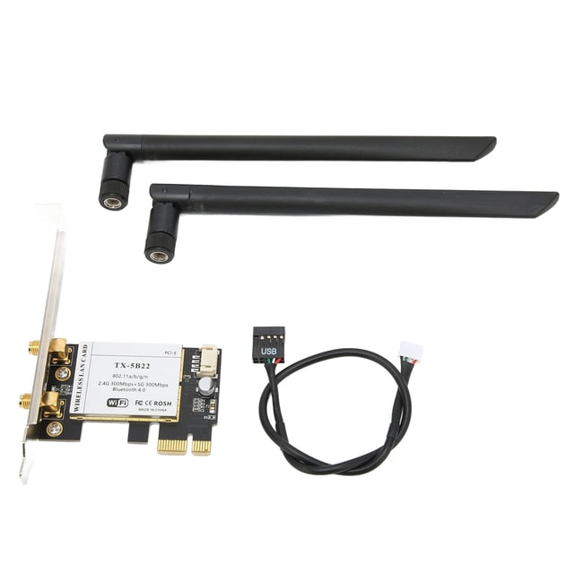 Carte Internet, PCB Métal Double Bande PCIE Carte Internet Noir Taux de Transmission Élevé pour Ordinateur