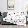 thumbnail image 2 of Rateoe Cute Poodle Dog Pattern Flannel Throw Blanket, Ultra-soft Blanket for Bed, Couch, Car, Hypoallergenic Anti-pilling blanket-, 2 of 6