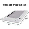 thumbnail image 5 of Hike Crew RV Sunshade Covers for RV Roof Vent Fans, Fits 11 and 14 Inch Models, White, 1 Piece, 5 of 6