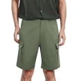 thumbnail image 4 of JTieacloth Mens Elastic Waist Shorts Men's Classic Cargo Stretch Short,Green, 4 of 4