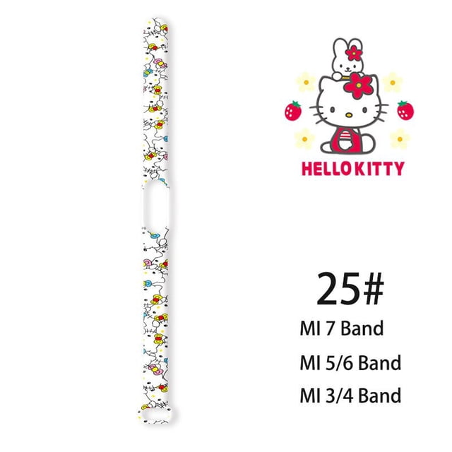 Sanrio-pulsera deportiva de Hello Kitty para niños y mujeres, banda de Anime Mi Band 3, 4, 5, 6, Correa Kawaii para niñas, juguetes de moda para niños, regalos de Pvc