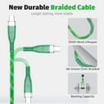 thumbnail image 2 of 3ft USB-A to USB-C Cable-Braided Charging & Data Transfer,2 pack Green, 2 of 7