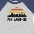 thumbnail image 4 of Inktastic Portland Oregon Skyline Retro Sunset Boys or Girls Baby Bodysuit, 4 of 5