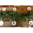 thumbnail image 3 of 15ft Handmade Christmas Garland,Artificial Cypress Cedar Pine Needles Greenery Seasonal Garland for Christmas TV Cabinet Winter Holiday Indoor Outdoor Decoration, 3 of 9