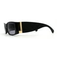 thumbnail image 3 of Womens Mod Square Rectangle Thick Temple Fashion Sunglasses Black Smoke, 3 of 5
