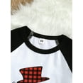 thumbnail image 4 of Seyurigaoka Kids Girls Christmas Outfits, Snowman Tops + Sequined Bell-Bottom Pants, 4 of 9