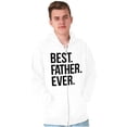 thumbnail image 3 of Best Father Ever Dad Fathers Day Men's Big & Tall Graphic Zip Up Hoodie Brisco Brands 4X, 3 of 5
