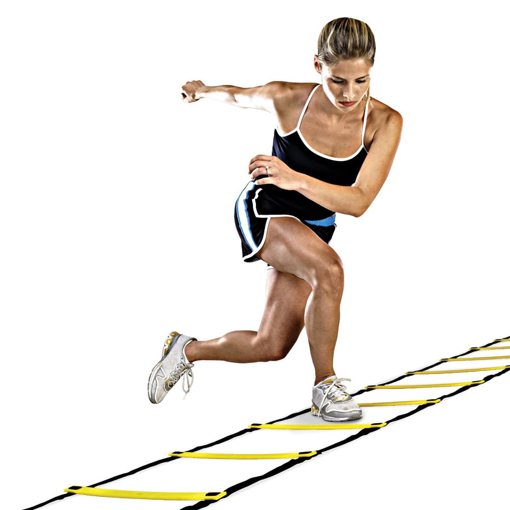 Free Bag Durable 8 Rung 12ft 4m Agility Ladder for Soccer Speed Sports Training 