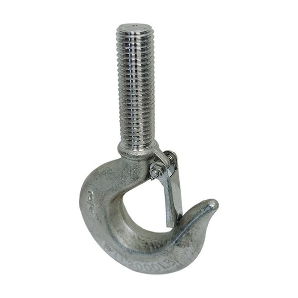 Marine 3/4" Threaded Shank Hook Drop Forged Hook 2000Lb WLL Stainless Steel 4Pcs
