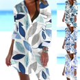 thumbnail image 4 of Cathalem Col Rond Manches Longues Mode Décontractée Hauts Décontractés Manches Évêque Blouse Col Bateau T-Shirts Tunique Hauts, Bleu Foncé m, 4 of 5