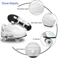 thumbnail image 3 of Roller Skate Shoes for Woman, Double-Row Deform Wheel Automatic Walking Shoes, Retractable Roller Skate, Shoes with Wheels, Skating Shoes for Outdoor Fun & Fitness, 3 of 6